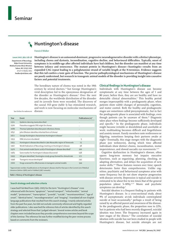 Huntington's disease