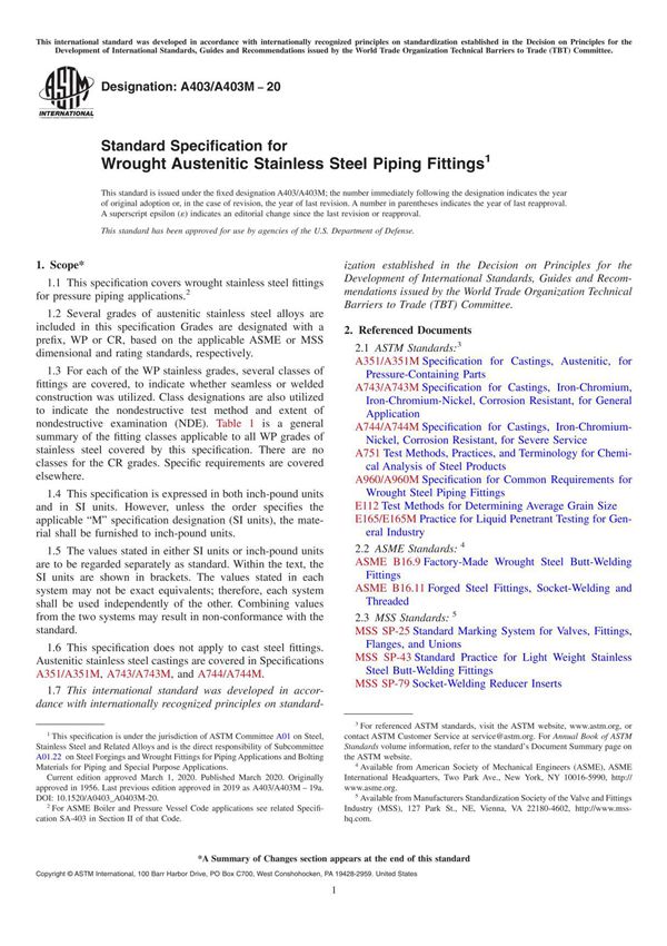 ASTM A403A403M-20 (ASTM) 标准全文下载