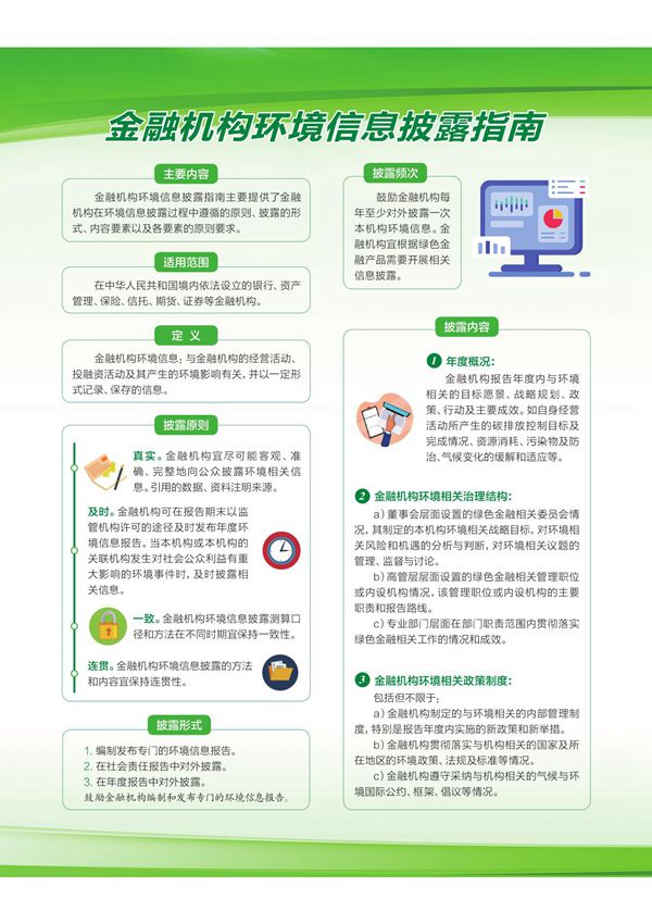 金融机构环境信息披露指南