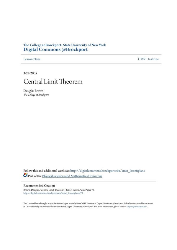 central limit theorem 中心极限定理