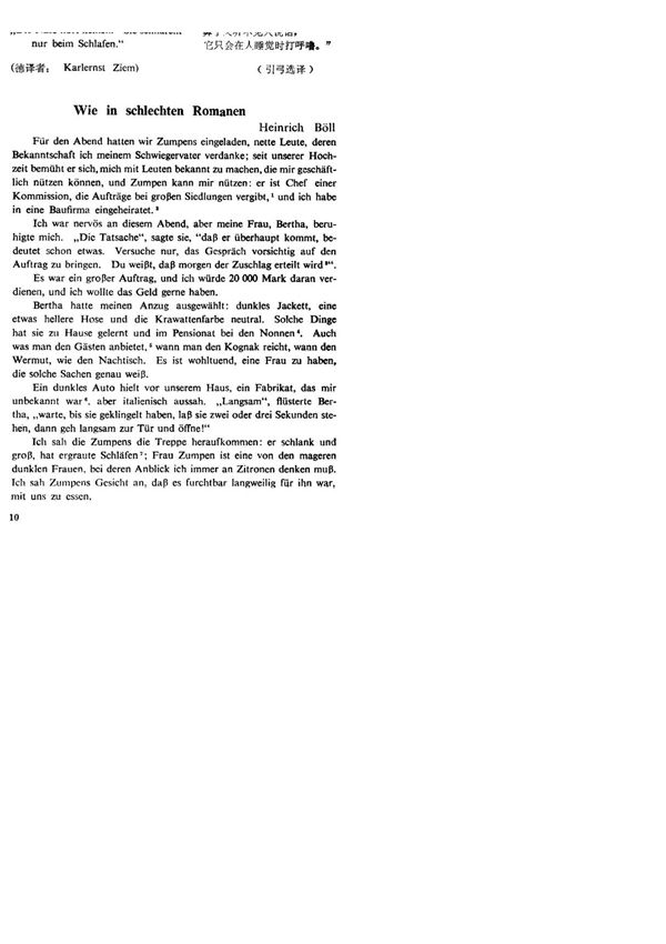 wie in schlechten Romanen