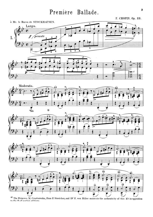 11149肖邦 第一叙事曲 g小调叙事曲 钢琴谱 带指法Op.23 65024