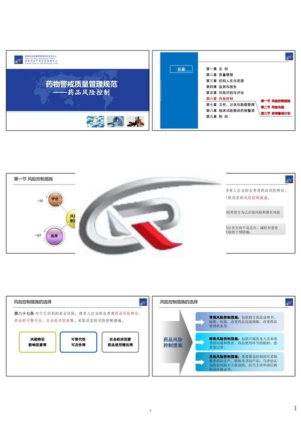 药物警戒质量管理规范-药品风险控制