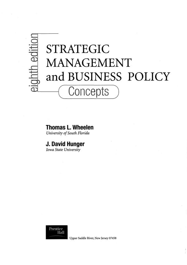 STRATEGIC MANAGEMENT战略管理