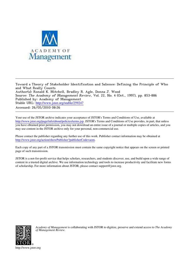 Towardatheoryofstakeholderidentificationandsalience