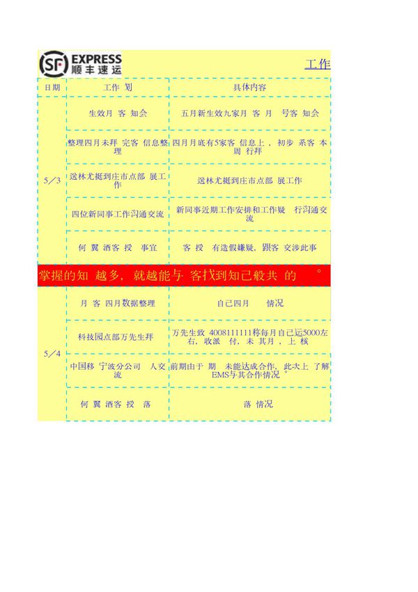 每日工作计划与总结模板