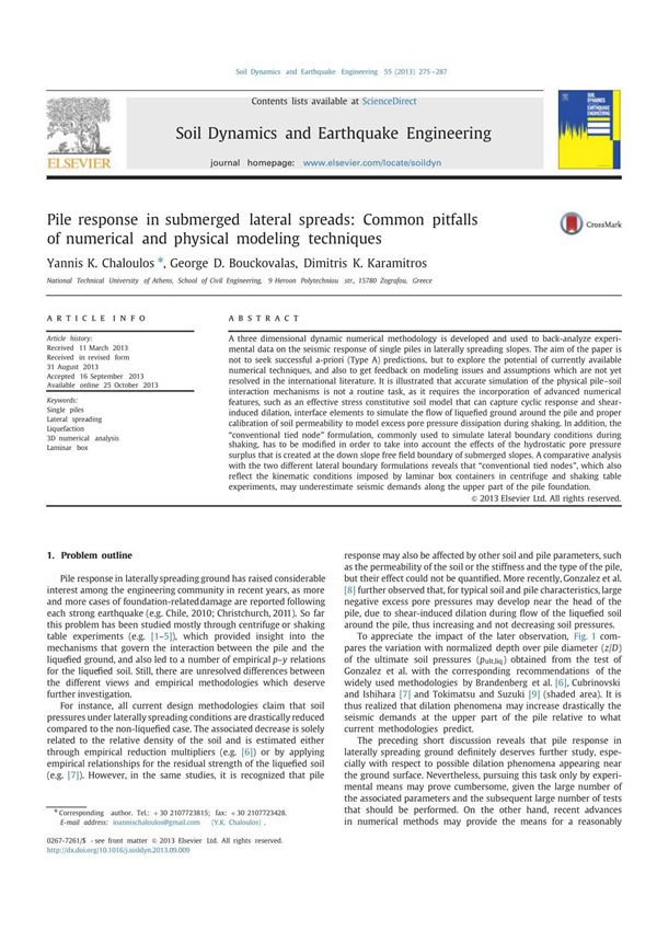 Soil Dynamics and Earthquake Engineering