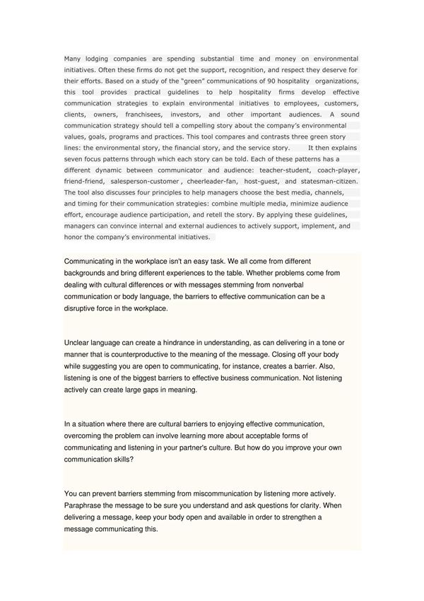 effective communication