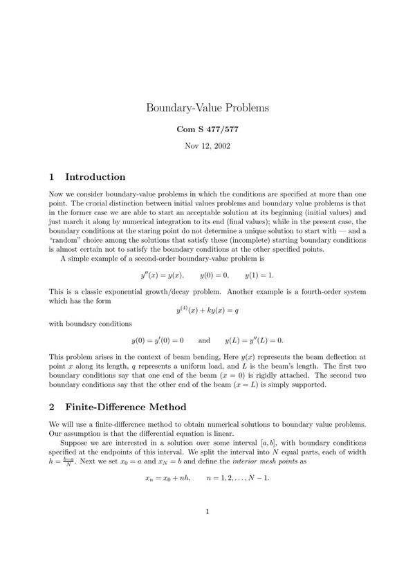 Boundary-Value Problems