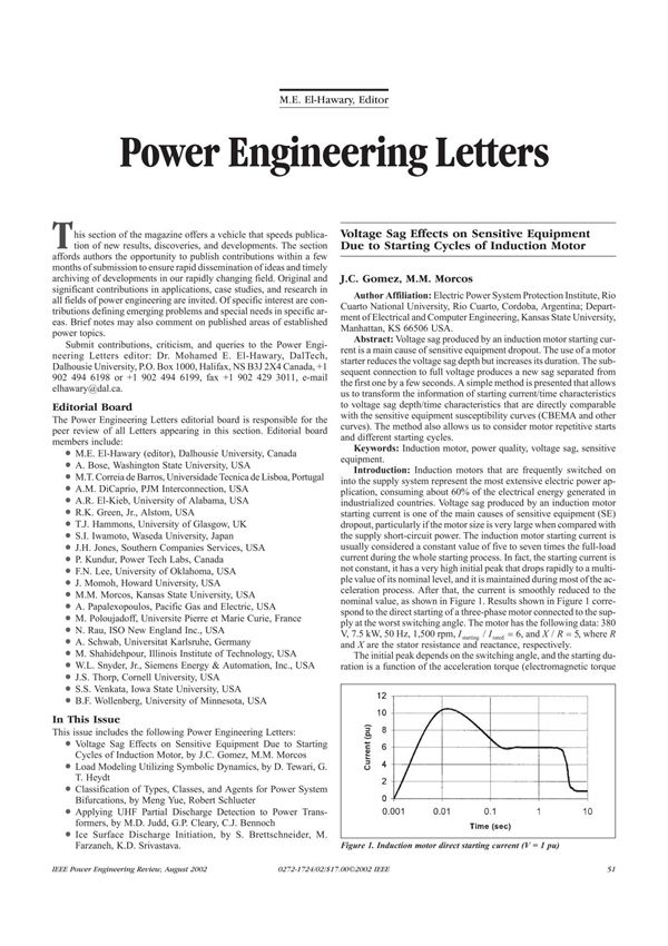 Power Engineering Letters - IEEE Power Engineering Review