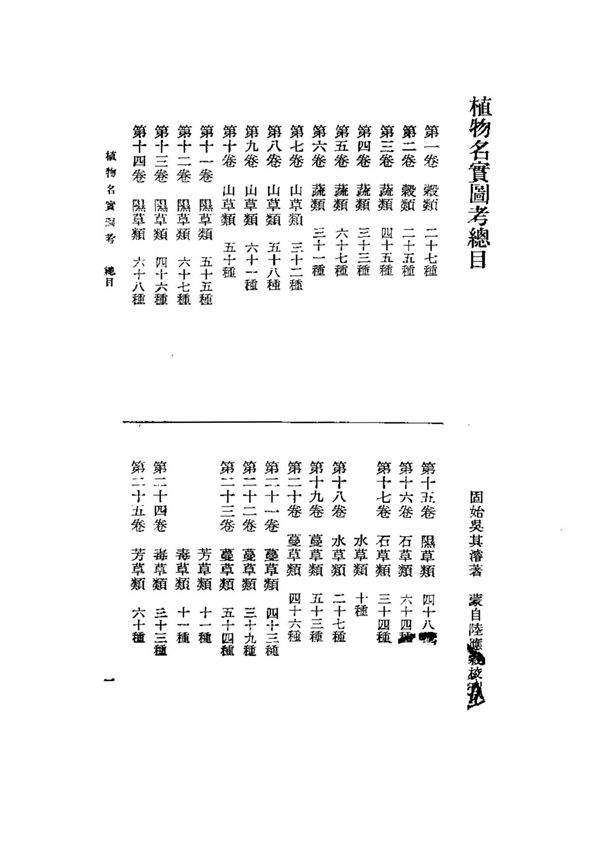 植物名实图考及其长编目录