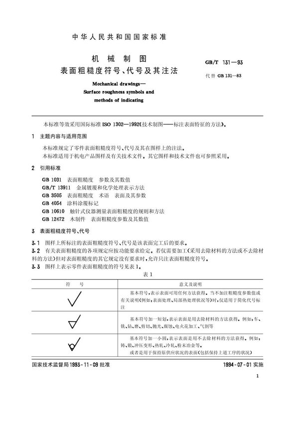 表面粗糙度表示方法