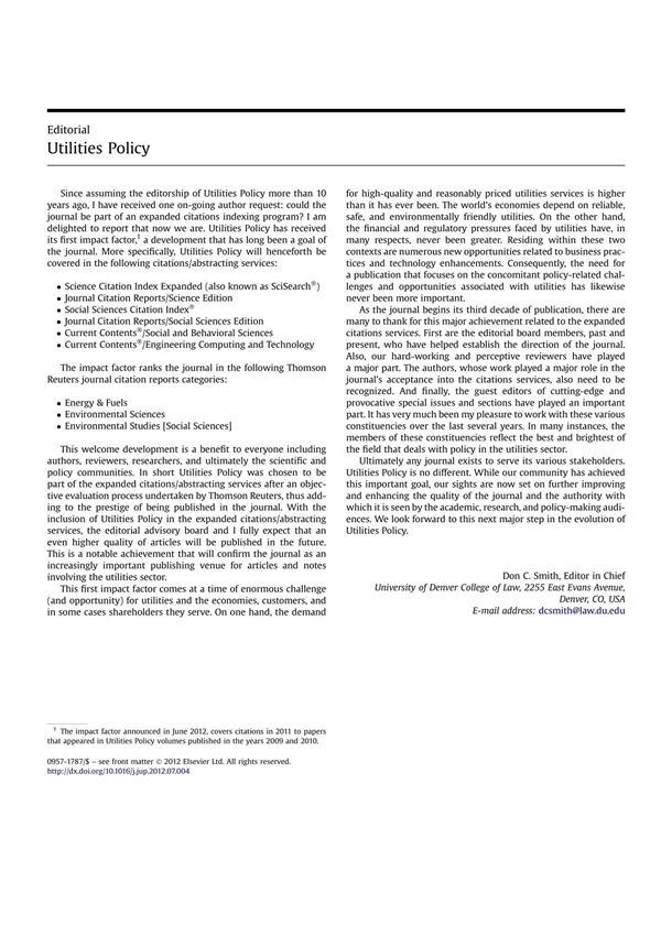 Utilities Policy