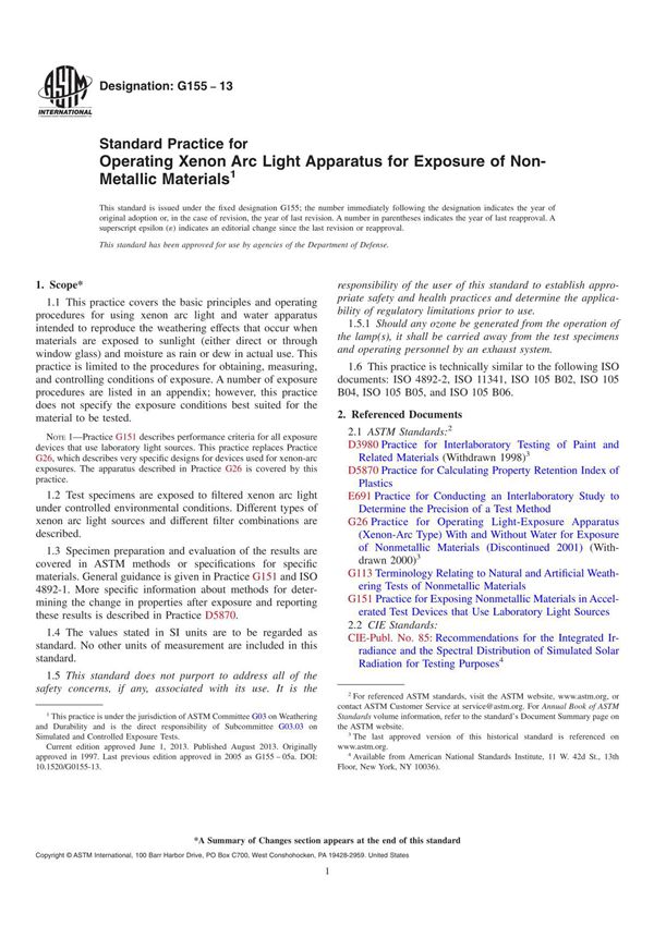 ASTM G155-2013