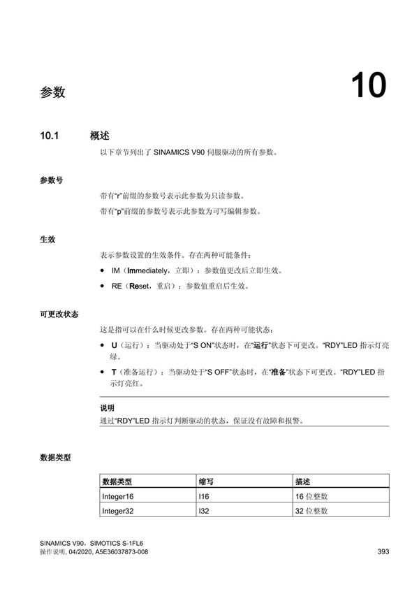 西门子V90伺服驱动器--参数