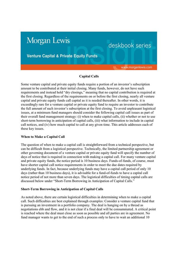 Capital Calls