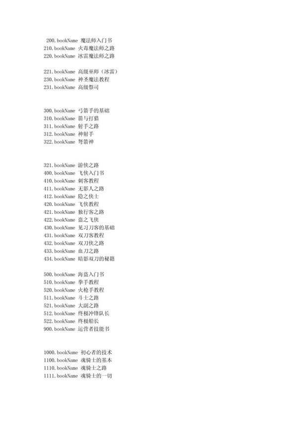 冒险岛095全职业技能代码