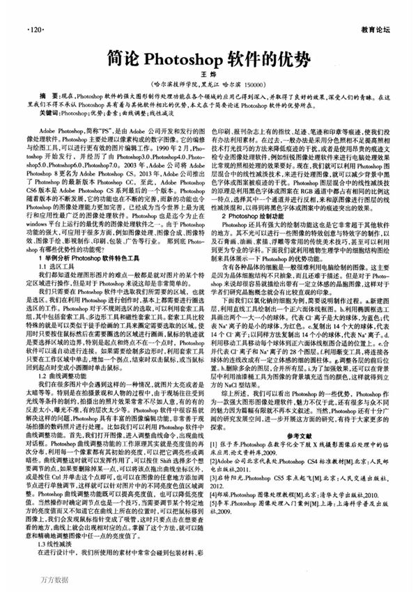 简论Photoshop软件的优势