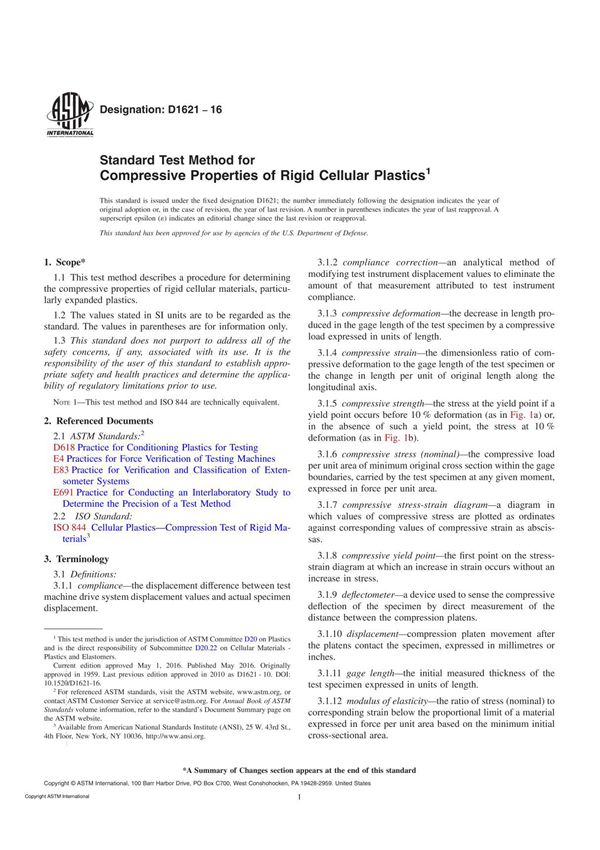 ASTM D1621-16