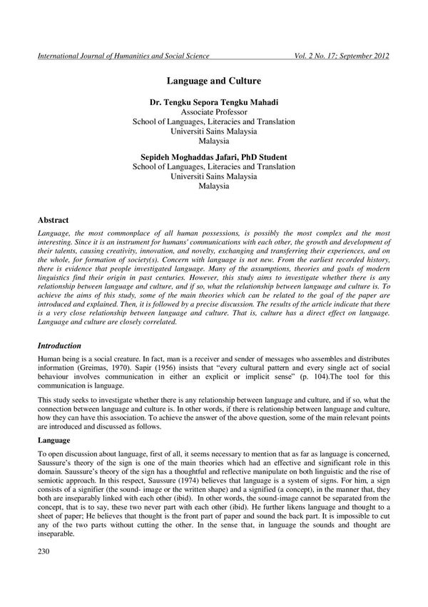 language and culture 语言与文化