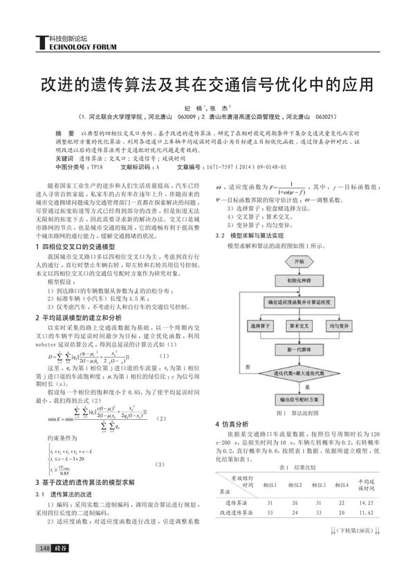 改进的遗传算法及其在交通信号优化中的应用