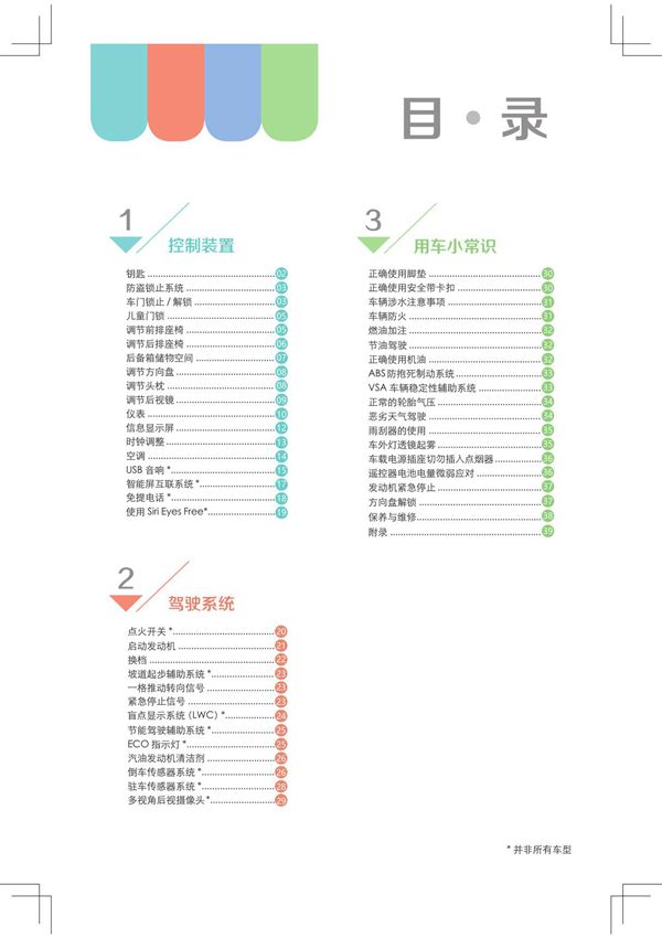 东风本田竞瑞快速说明书