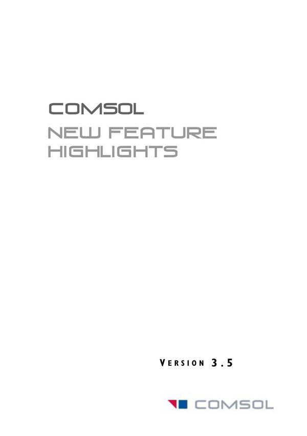 comosol 3.5功能说明