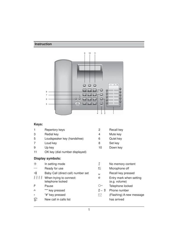 Gigaset集怡嘉有绳电话2025C英文说明书