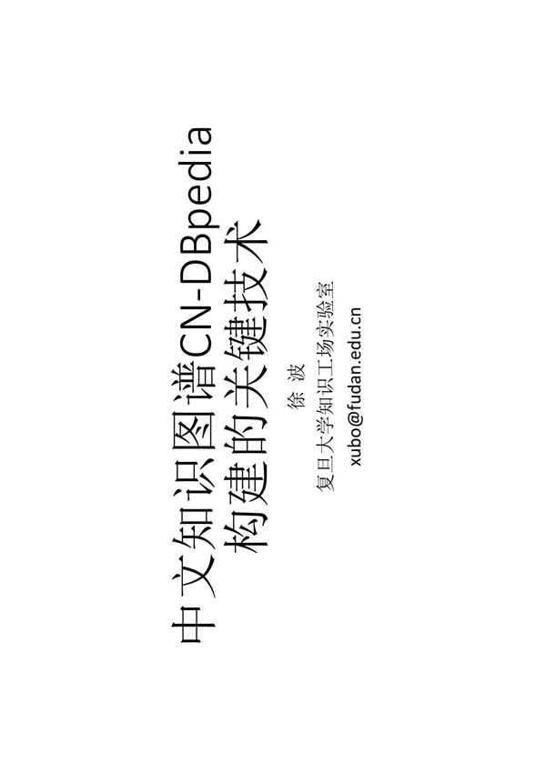中文知识图谱CN-DBpedia构建的关键技术(13版)