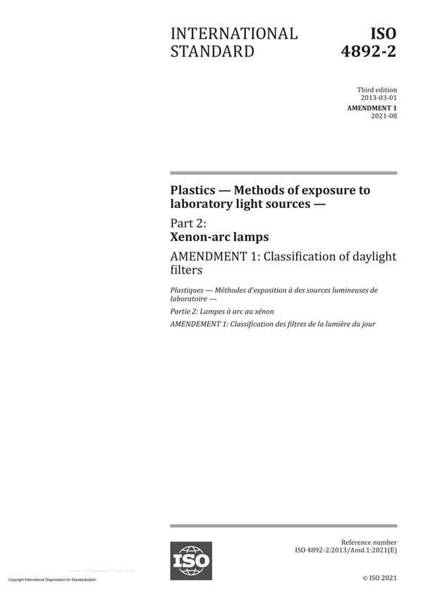 ISO 4892-2 AMD 1-2021