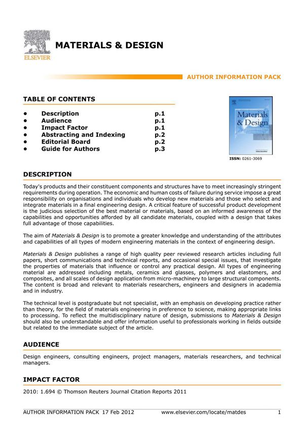 materials and design