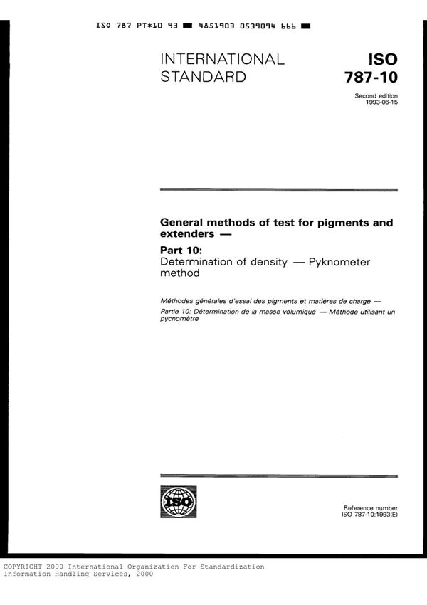 ISO 787-10-1993 Standard国际标准化组织国际标准规范电子版下载 1