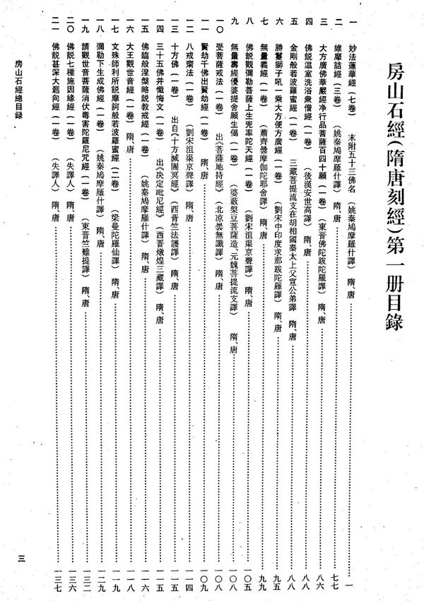 房山石经总目录