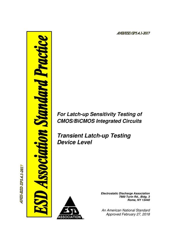 ANSI ESD SP5.4.1-2017(高清正版)