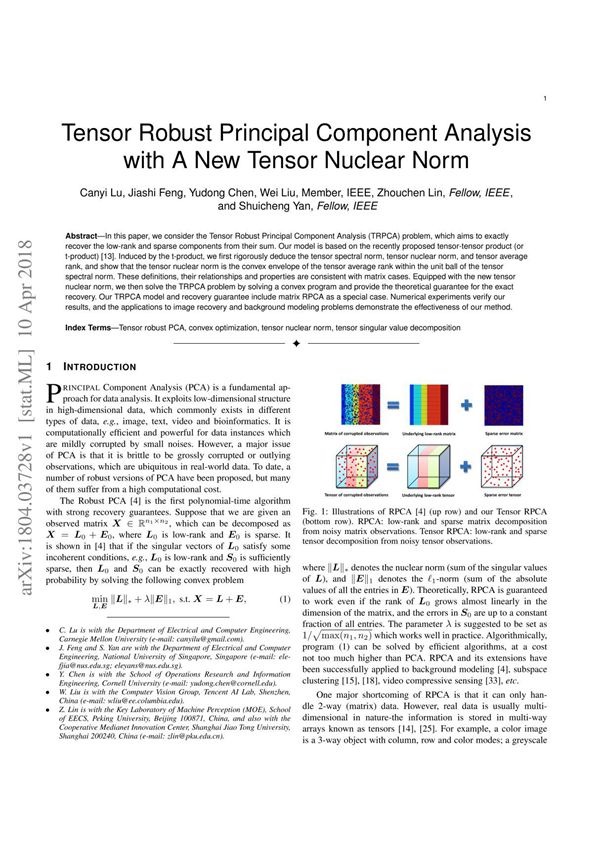 Tensor Robust Principal Component Analysis with A New Tensor Nuclear Norm