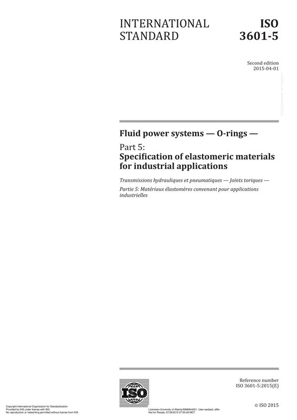 ISO 3601-5-2015 Standard国际标准