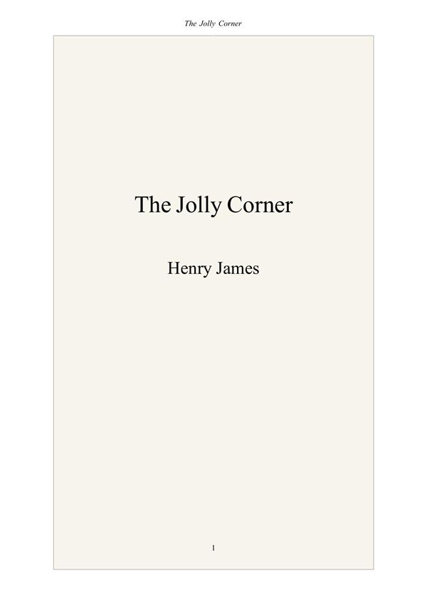 The Jolly Corner