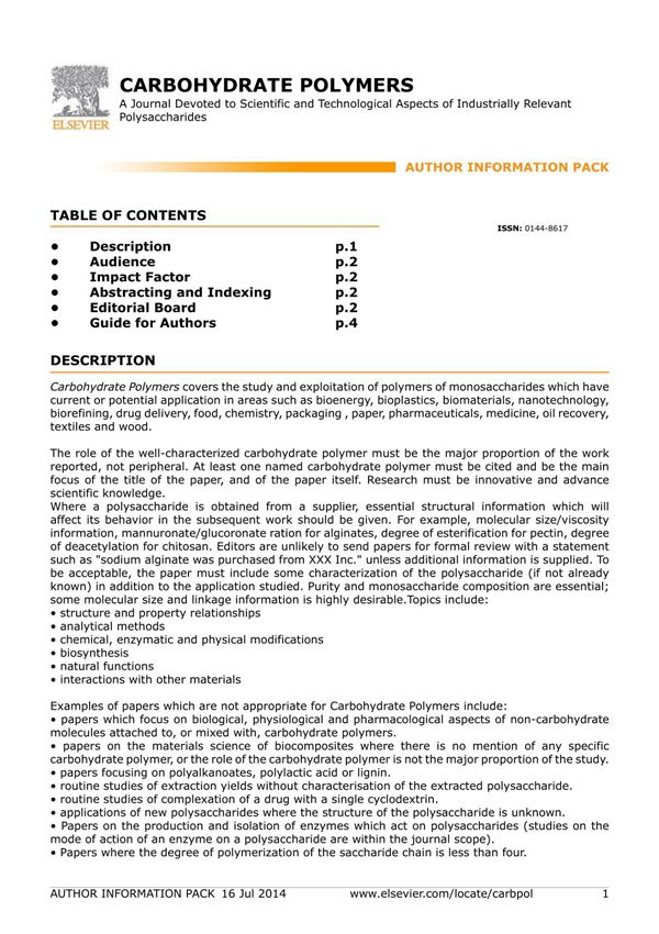 carbohydrate polymers