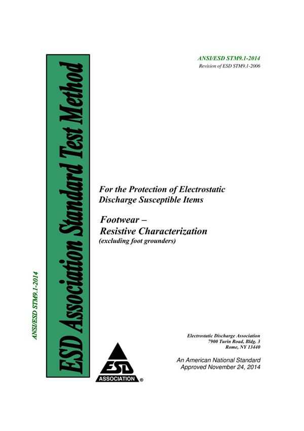 ANSI STM9.1-2014防护鞋类–电阻特性(高清无码)