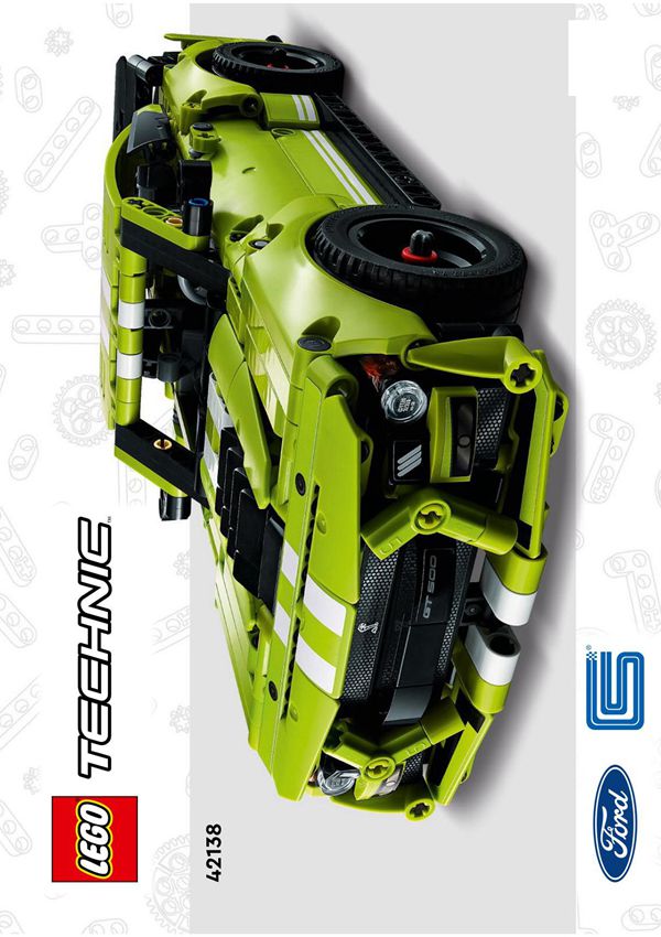 LEGO乐高积木拼砌说明书42138,福特野马ShelbyGT500,LEGOTechnic(年份2022)安装指南