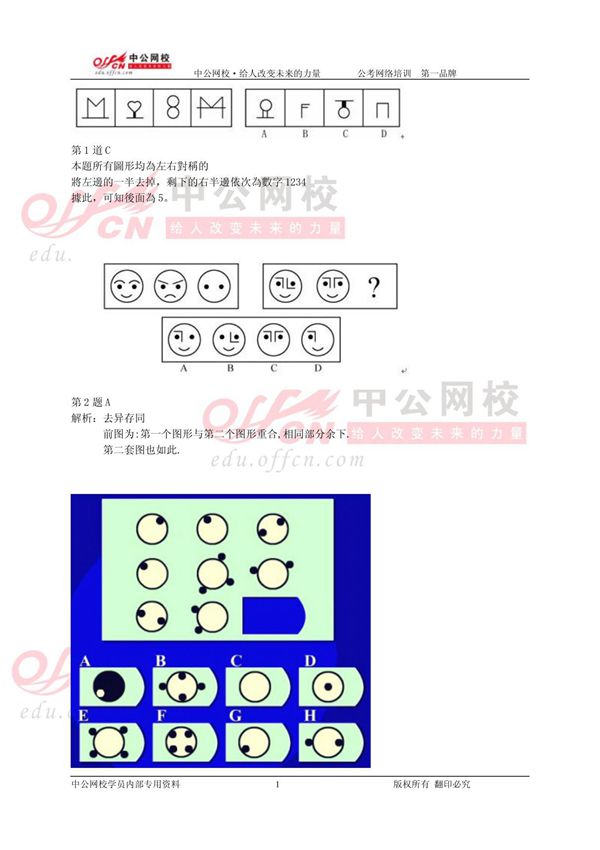 图形推理中公超经典100题