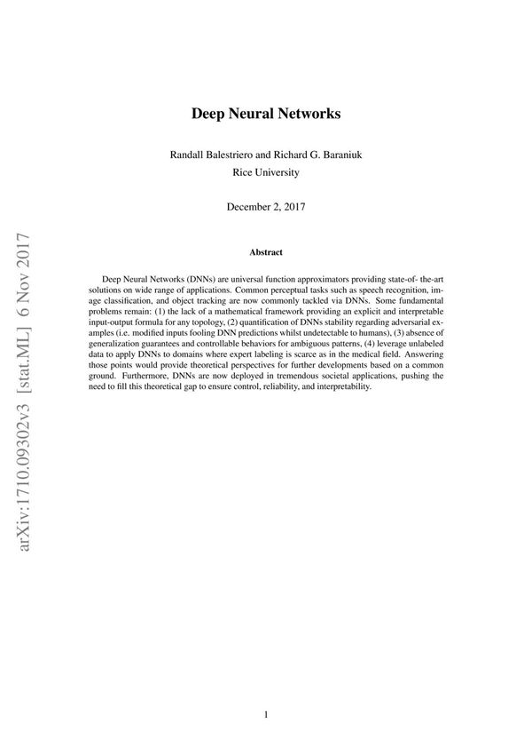 Deep Neural Networks