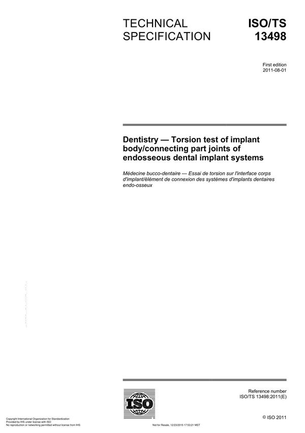 (正版)ISO TS 13498-2011 中文版