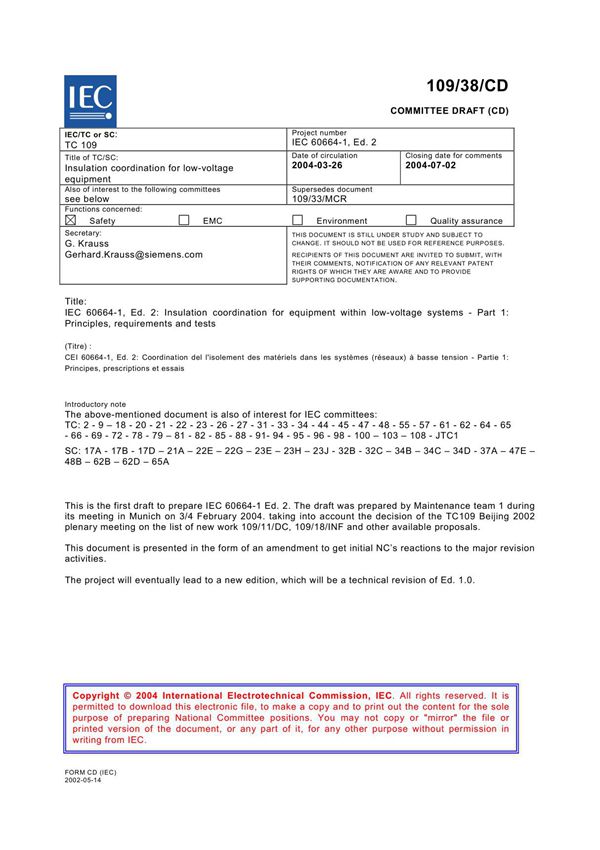IEC 60664-1 e CD important