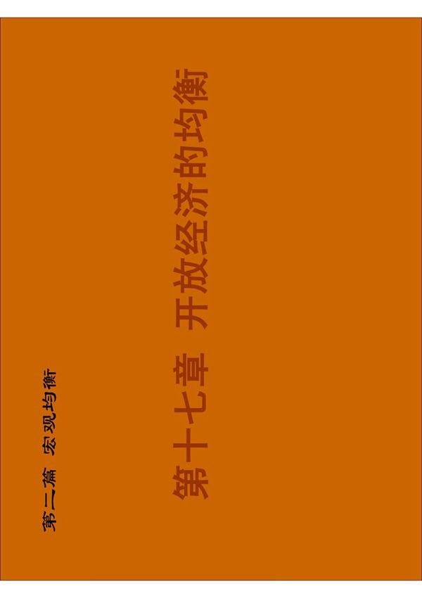 金融学课件之开放经济的均衡