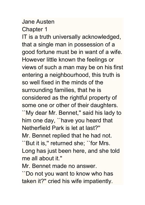 傲慢与偏见(全英文版)