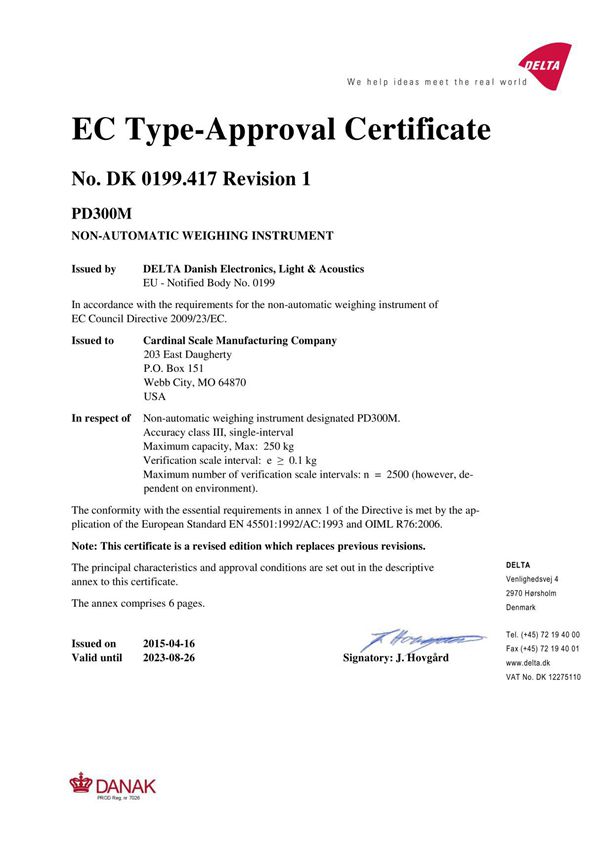 ec type-approval certificate - detecto ec型式认可证书-探测器