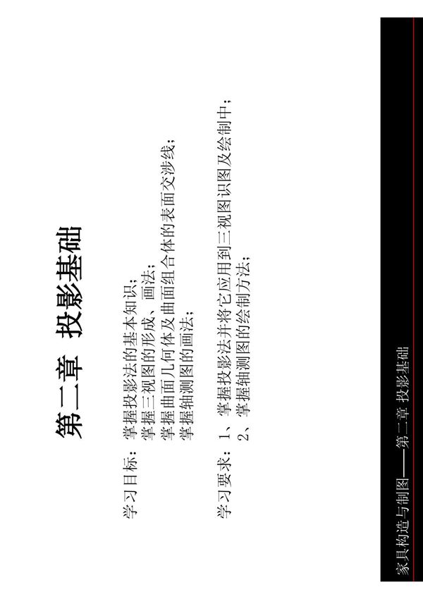 家具制图(投影及三视图)