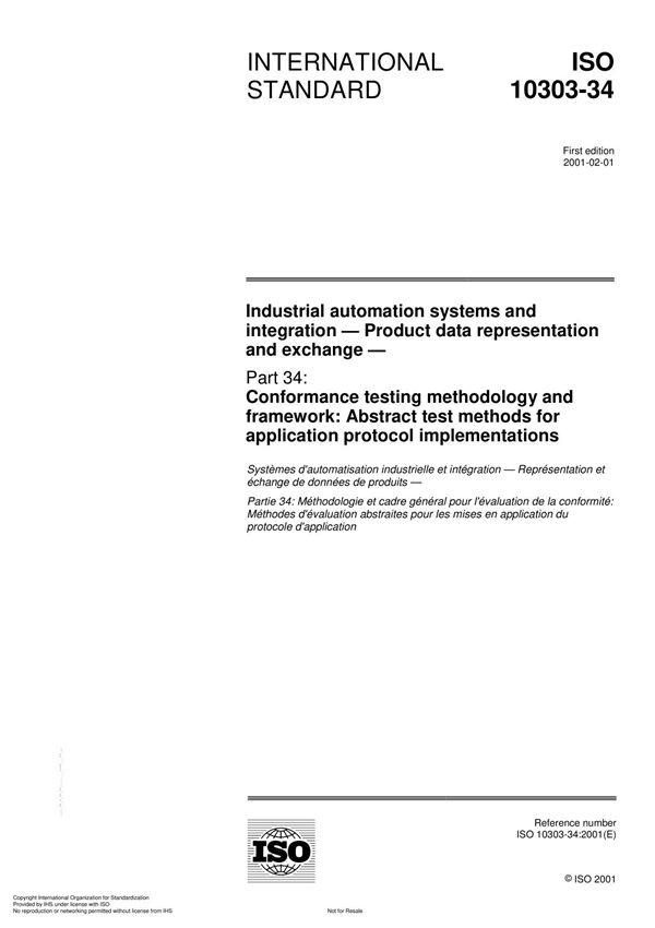 ISO 10303-34 Industrial automation systems and integration  Product data representation and exchange