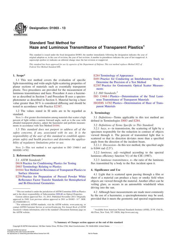 ASTM D1003-2013